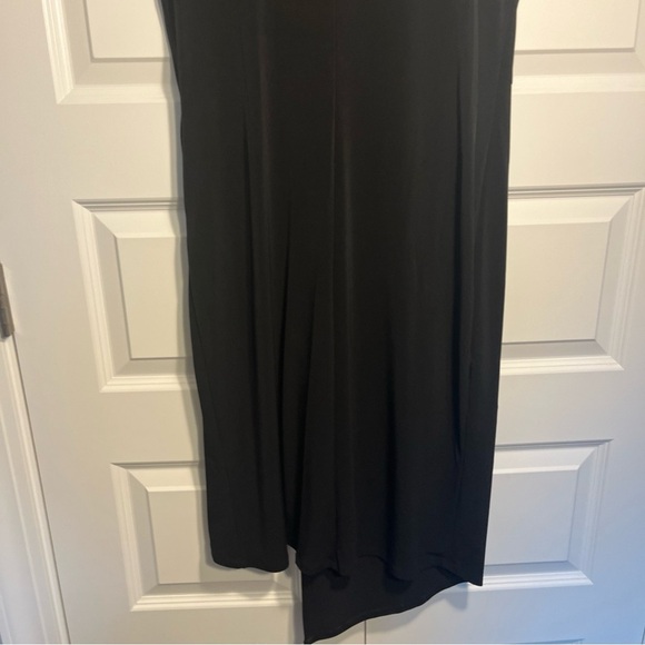 VINCE CAMUTO CAP SLEEVE DRAPE FRONT BLACK DRESS sz M - Picture 8 of 9